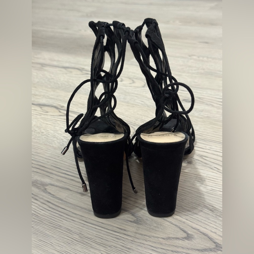 Alexandre Birman Loretta Black Suede Cutout Block Heels Size 41 /11 US $995 EUC - Picture 5 of 15